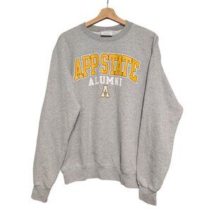 App State Alumni Gray Yellow Logo Sweatshirt Sweater Crew Champion Mens Size M